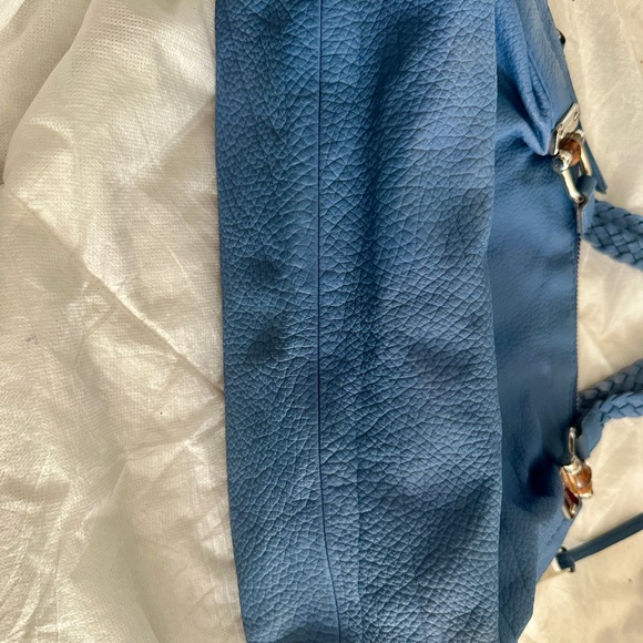 Gucci Large Bamboo Barbaston Royal Blue Spike Calfskin Leather - Picture 2 of 14